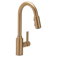 7882BZG MOEN 7882BZG GENTA 1HDL PULL DOWN KITCHEN FAUCET BGZ BRONZE GOLD fr
