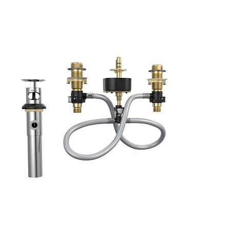 Monticello Chrome two-handle low arc bathroom faucet
